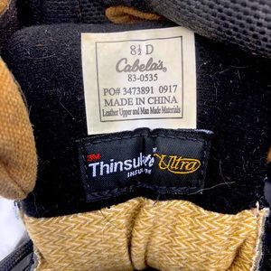 Cabelas hiking boots.